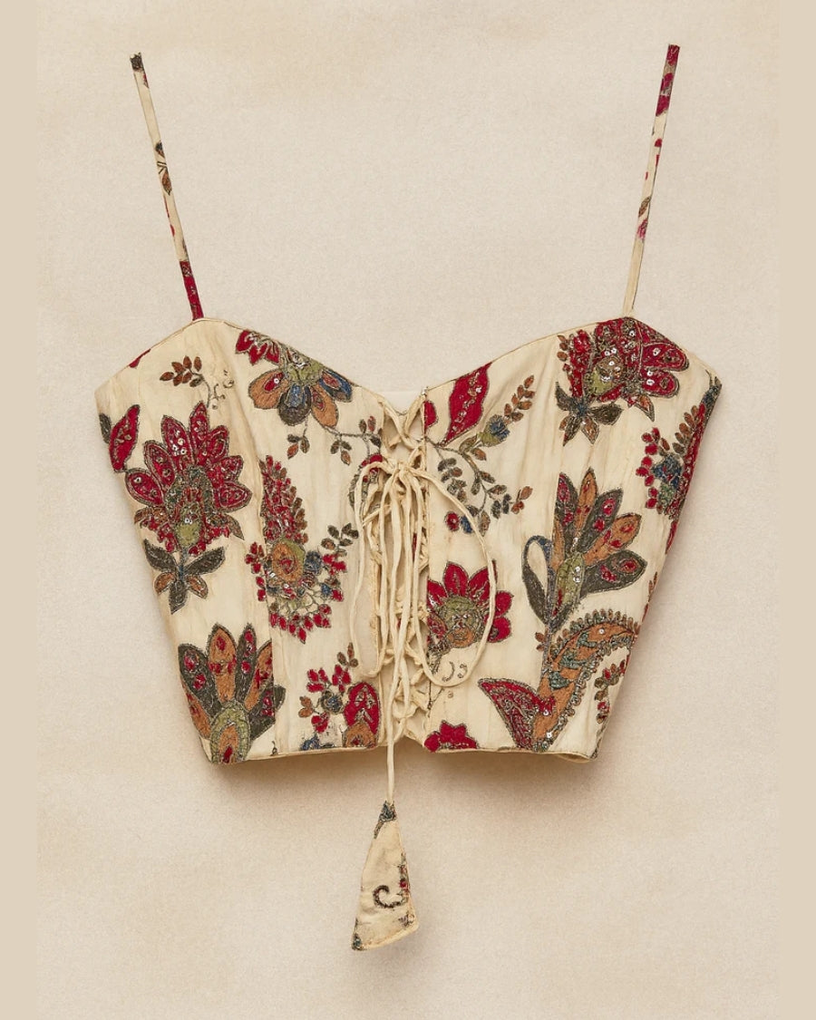 Ivory Bloom Corset Blouse