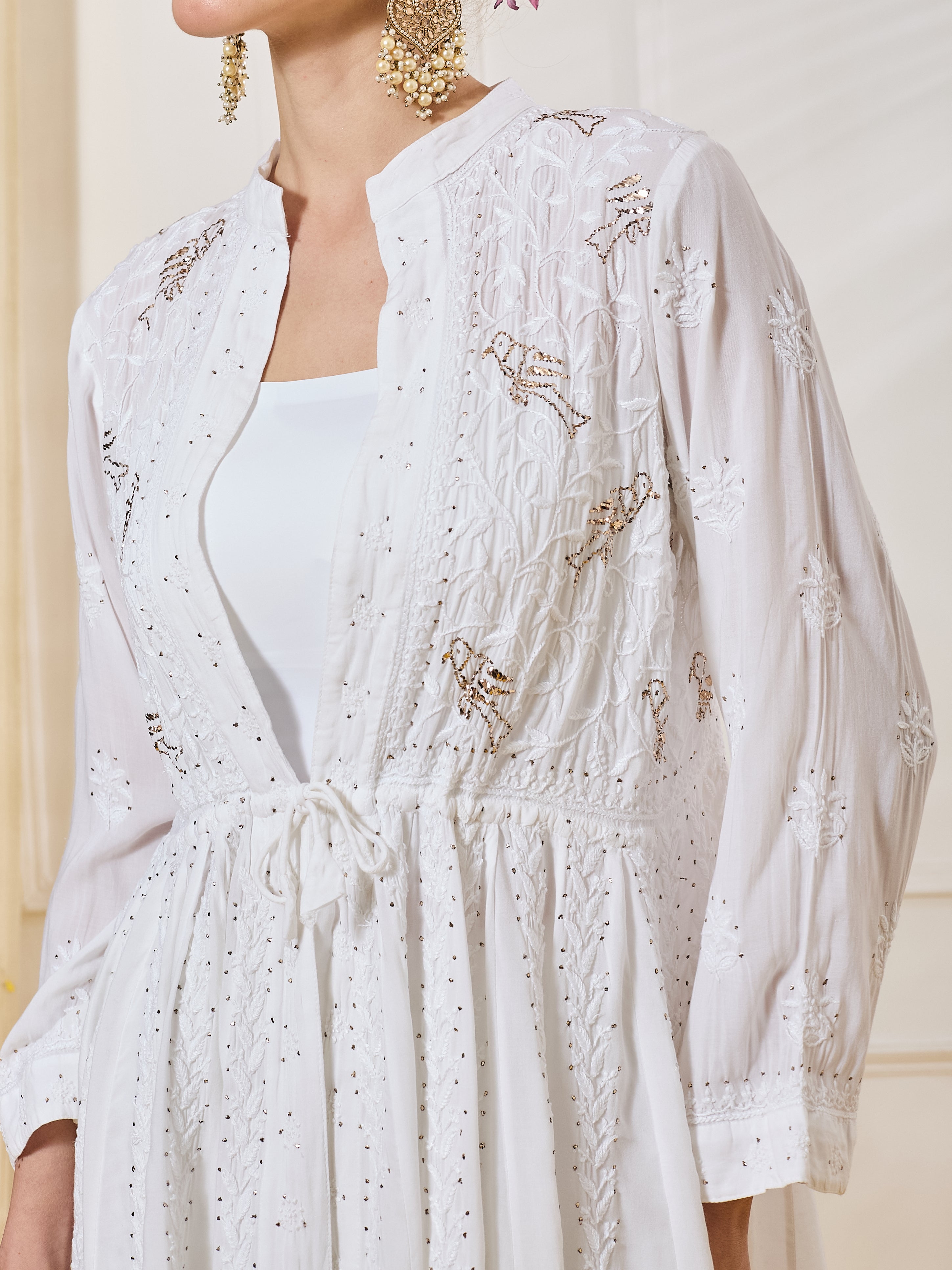 The Elara Peplum Shrug Set