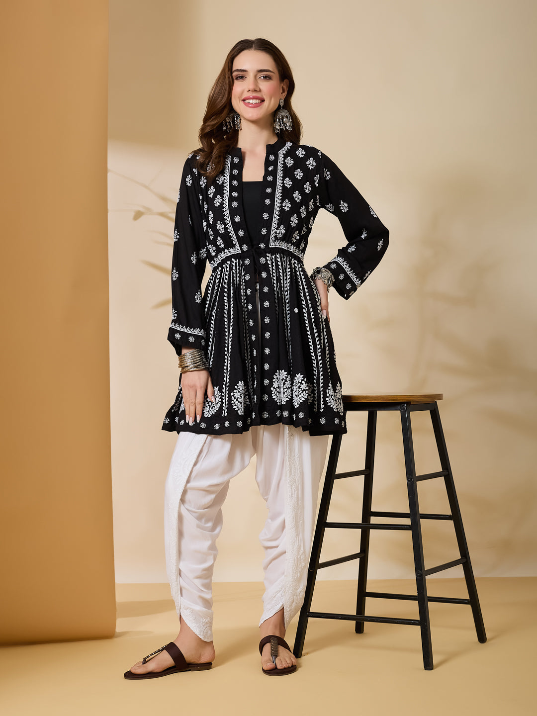 The Sable Peplum Shrug Set
