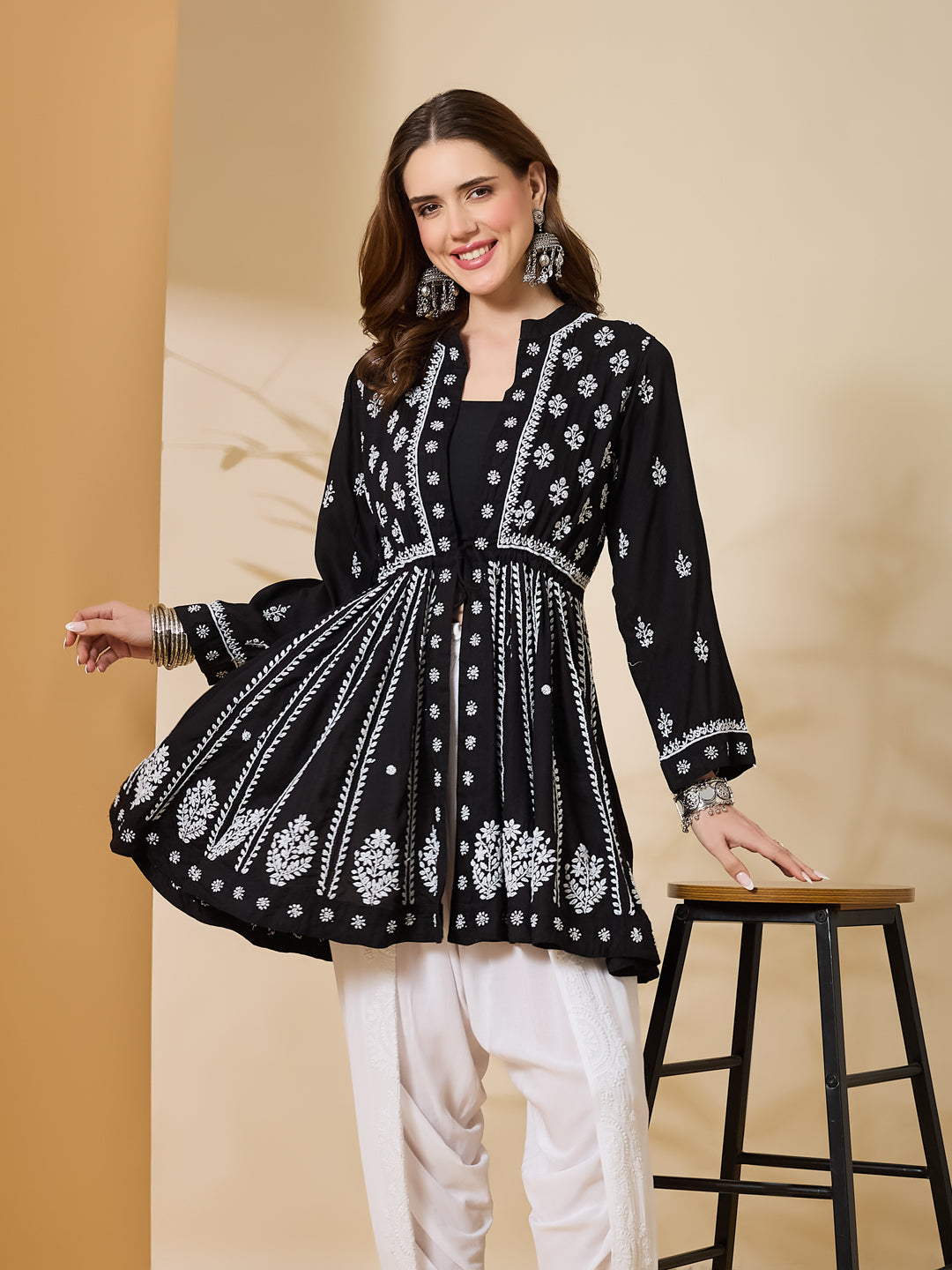 The Sable Peplum Shrug Set