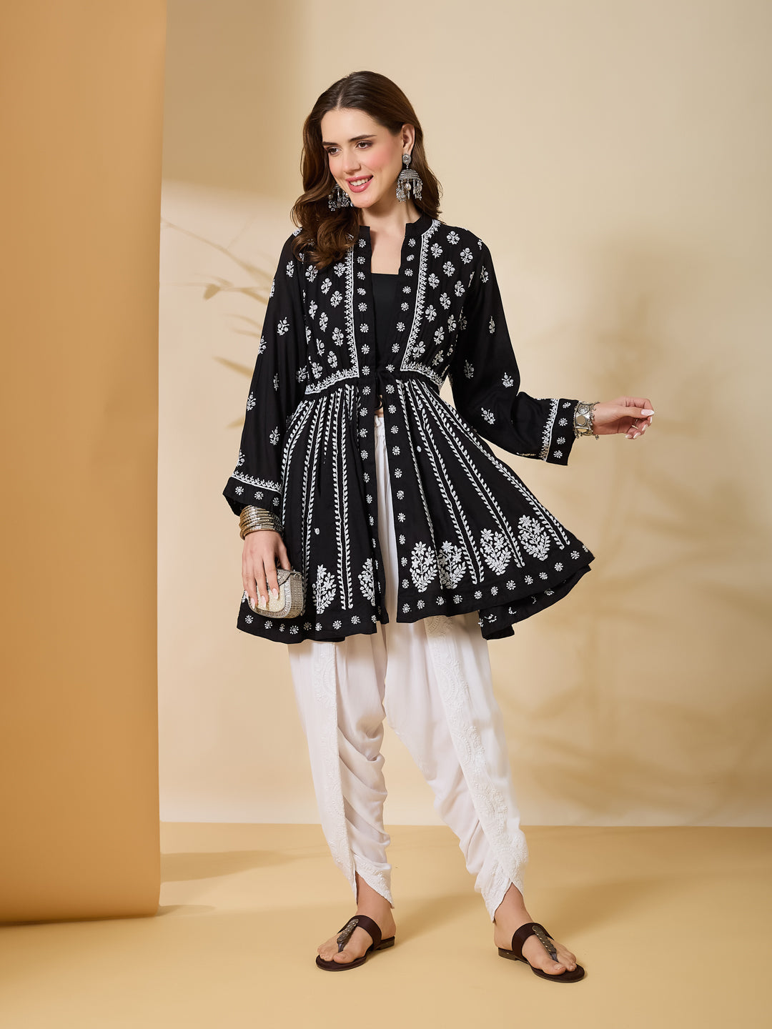 The Sable Peplum Shrug Set