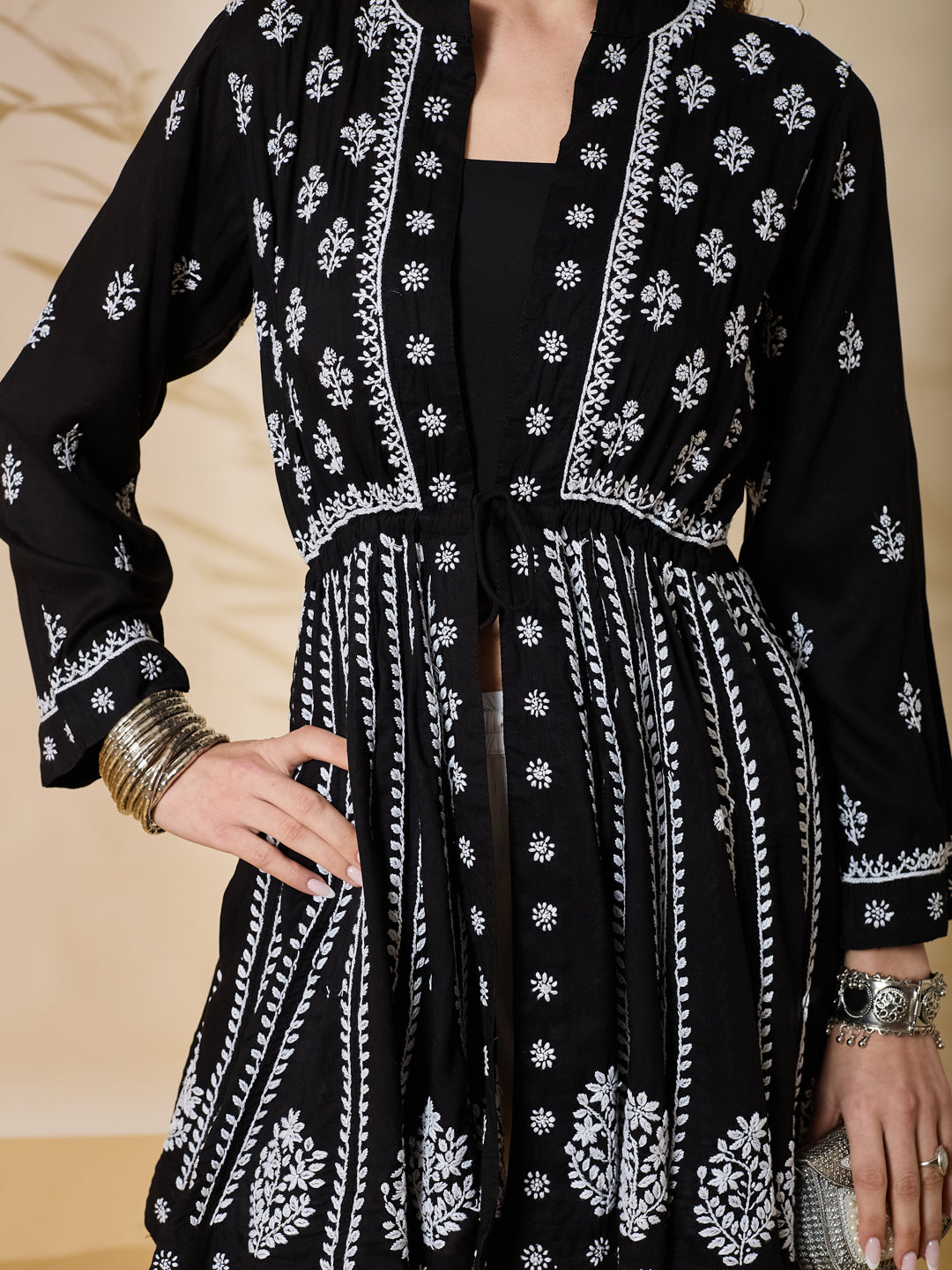 The Sable Peplum Shrug Set