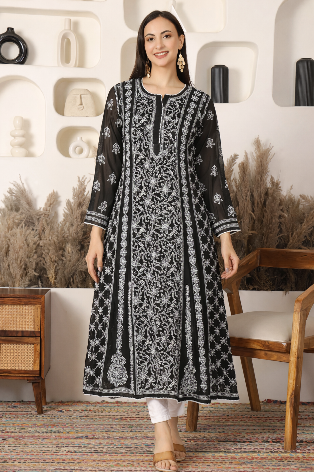 Adaah Chikankari Anarkali