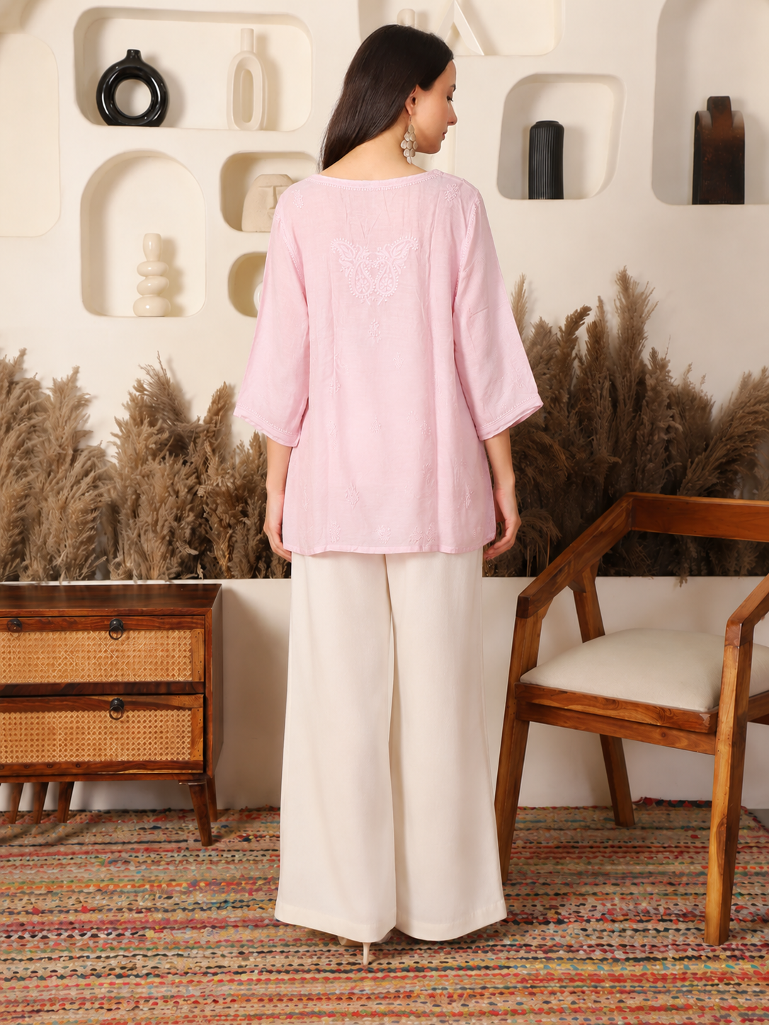 Ayla Muslin Blush Pink Top