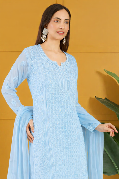 Roshan -e- Shimmer Chikankari Ensemble