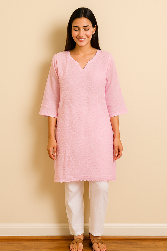 Chikankari Georgette Pastel Top