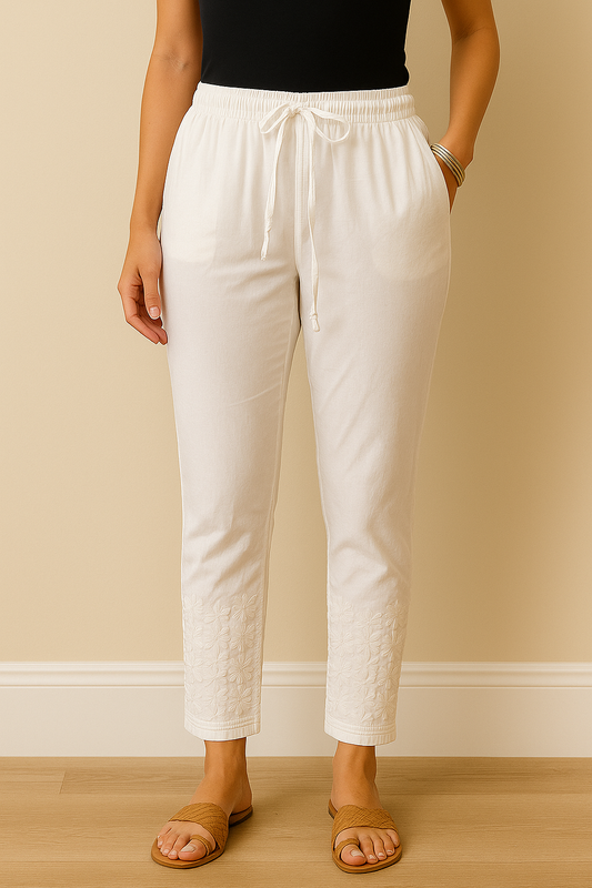 Chikankari Lycra Pants