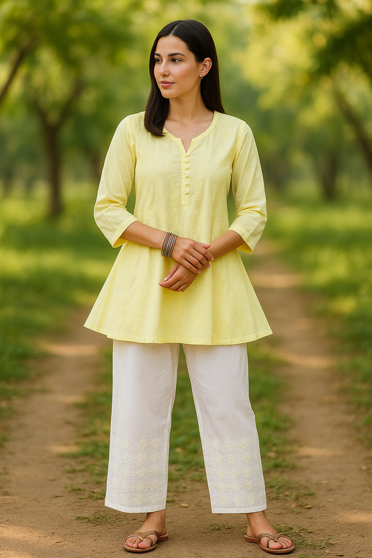 Chikankari Anarkali Top