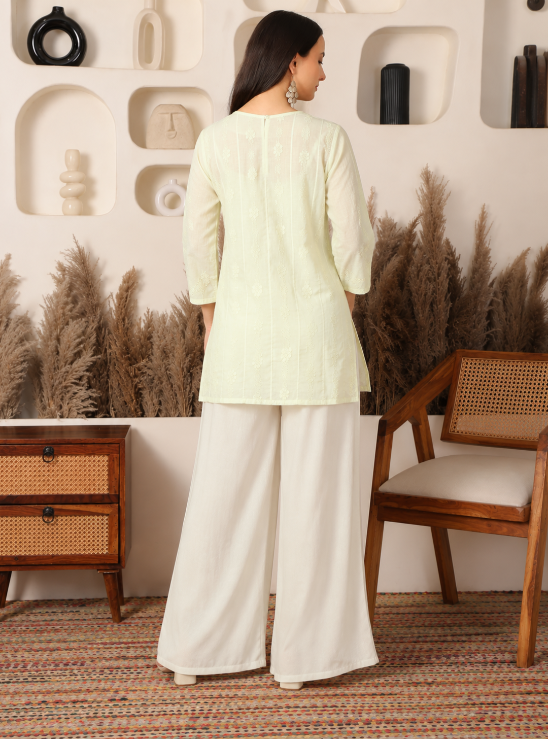 Meher Cotton Mul Yellow Anarkali Top