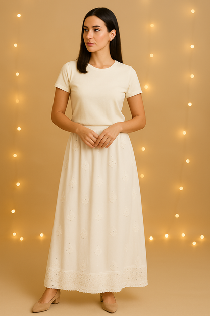 Chikankari Georgette Skirt