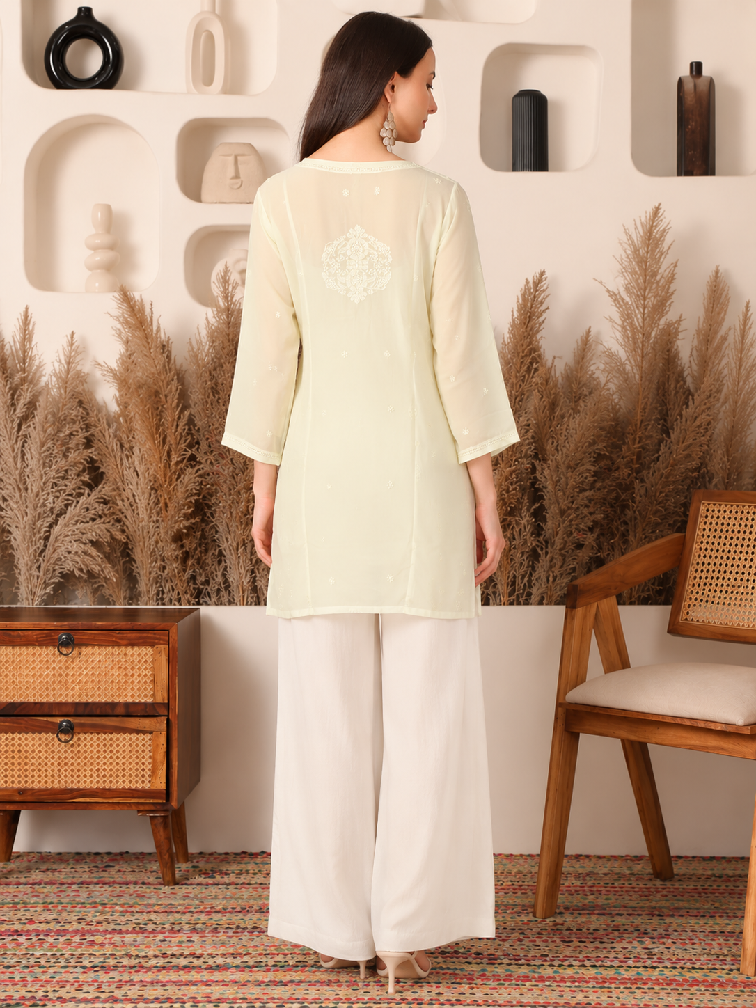 Mahira Georgette Pastel Yellow Top