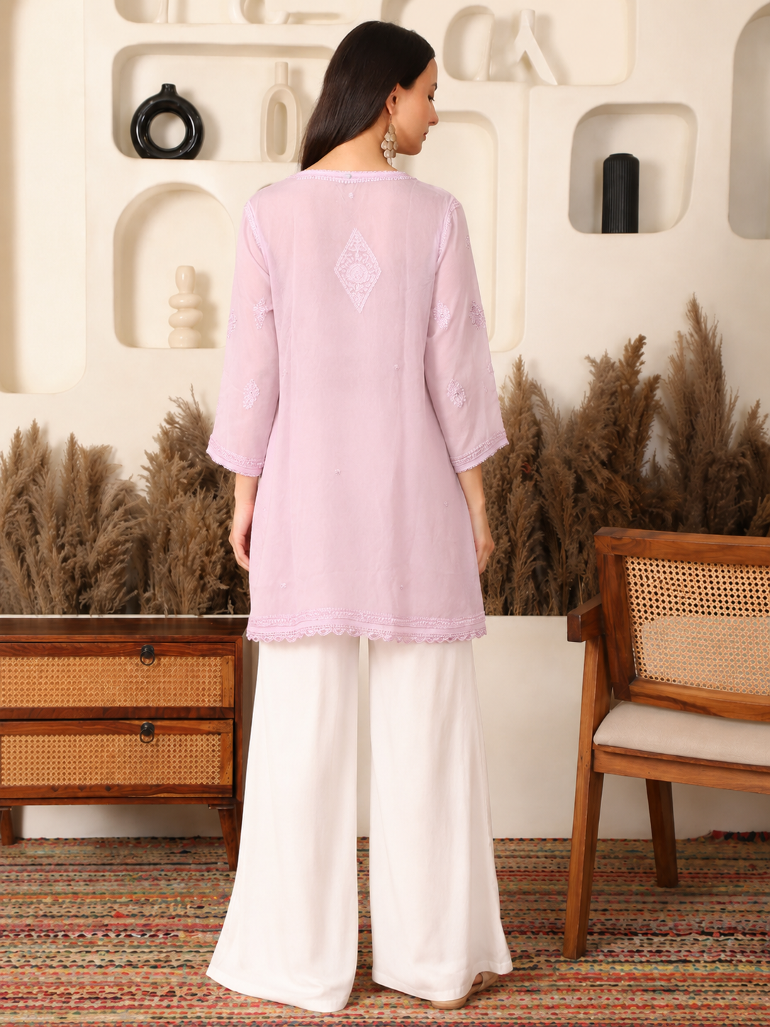 Avira Georgette Pastel Pink Kurta