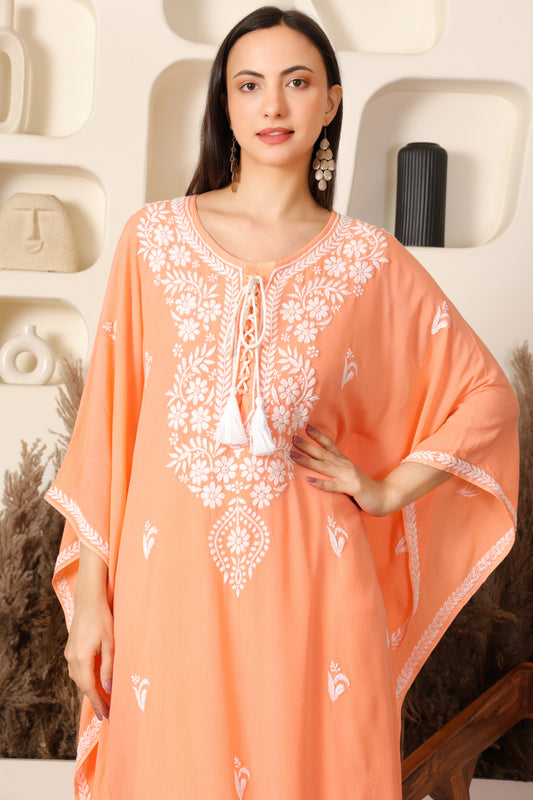 Chikankari Rayon Kaftan