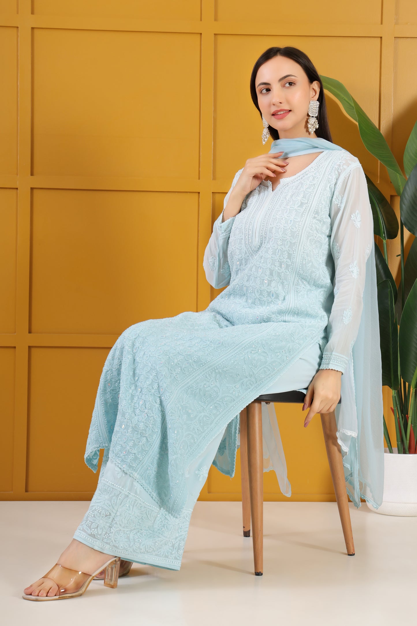 Roshan -e- Shimmer Chikankari Ensemble