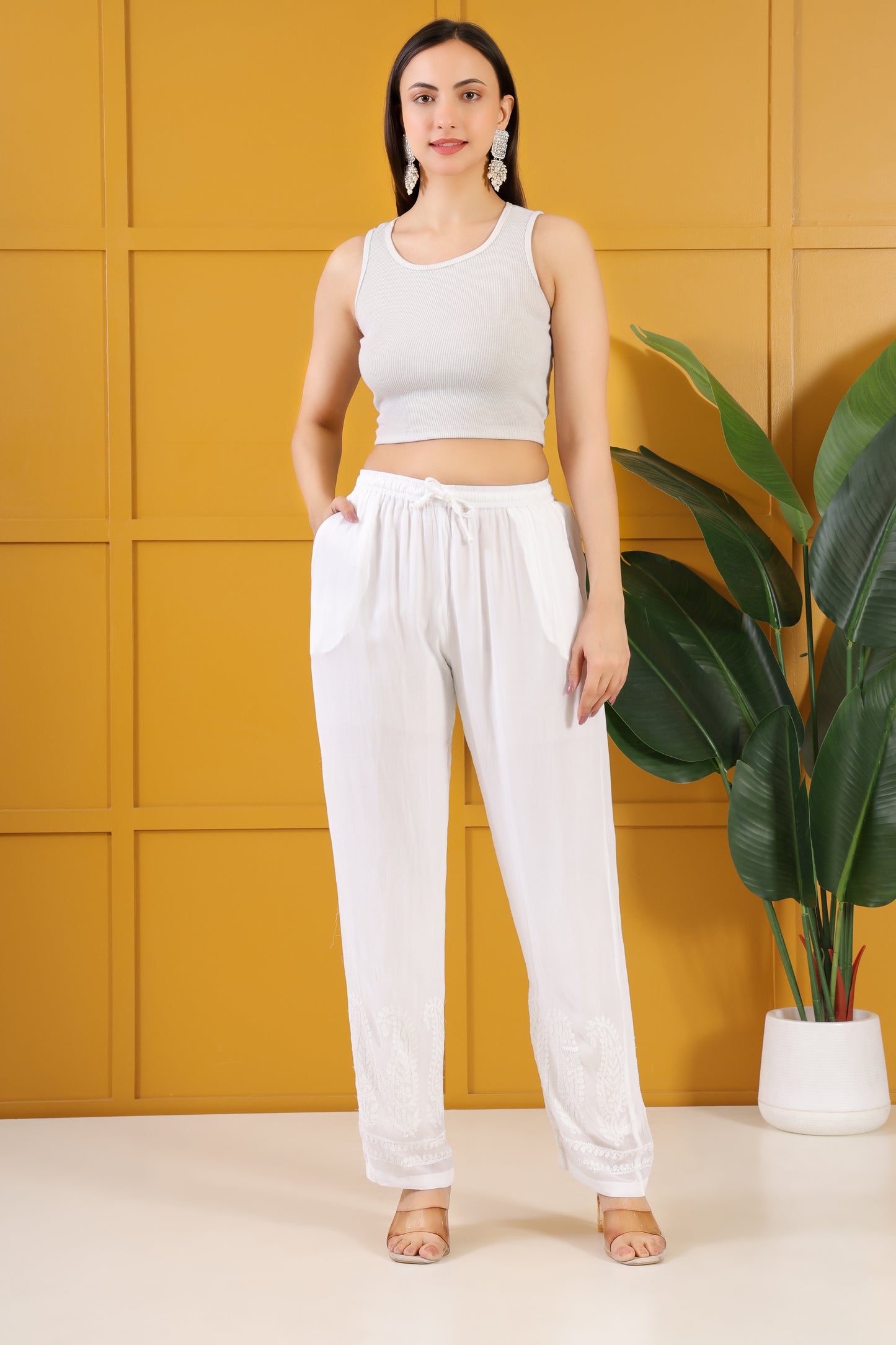 Chikankari Georgette Pant