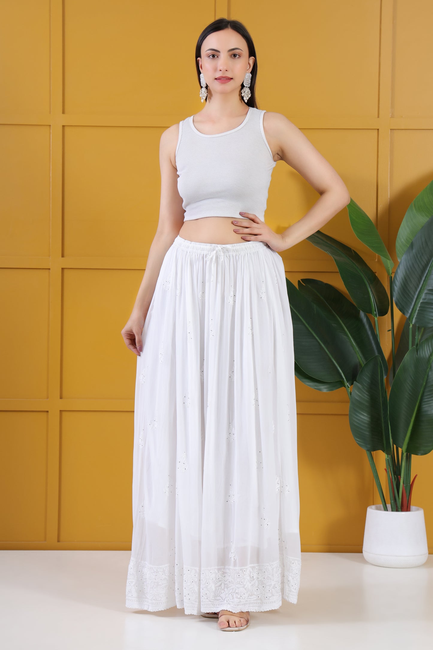 Chikankari Georgette Skirt