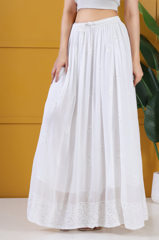 Chikankari Georgette Skirt