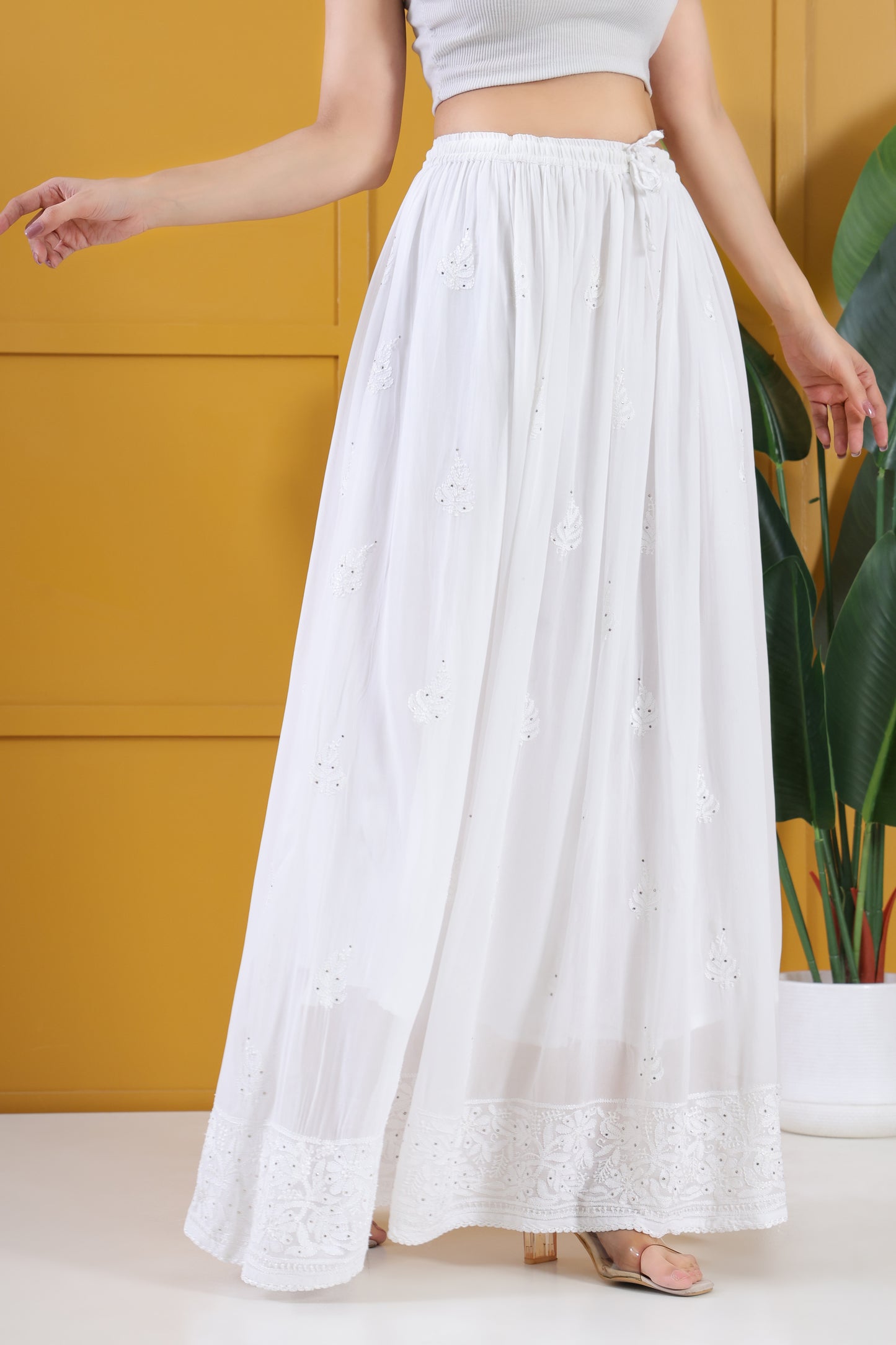 Chikankari Georgette Skirt
