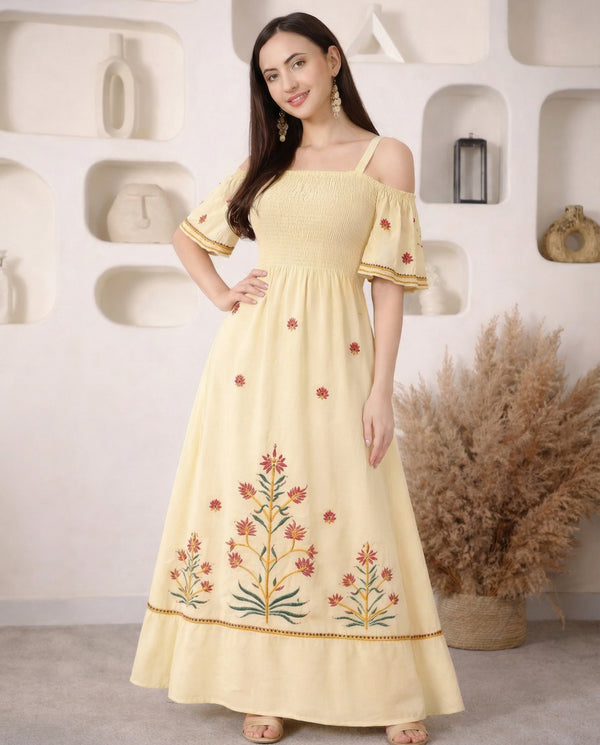 Aira Bloom Chikankari Maxi