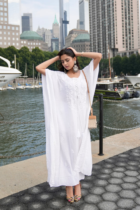Chikankari Rayon Kaftan