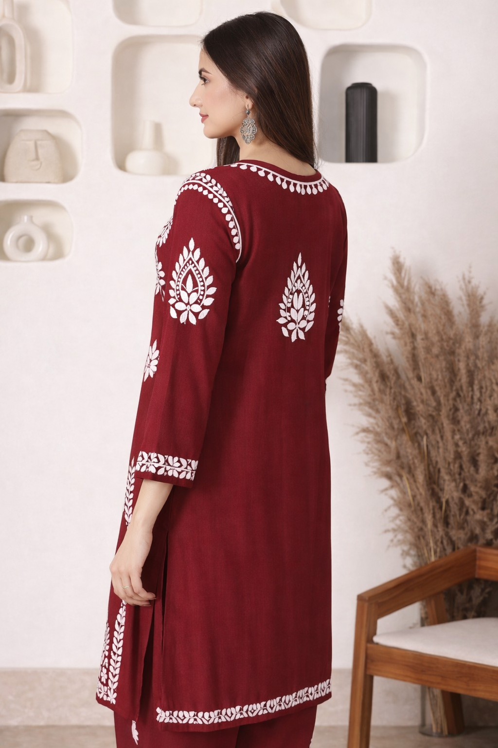 Saisha Modal Maroon Co-ord Set