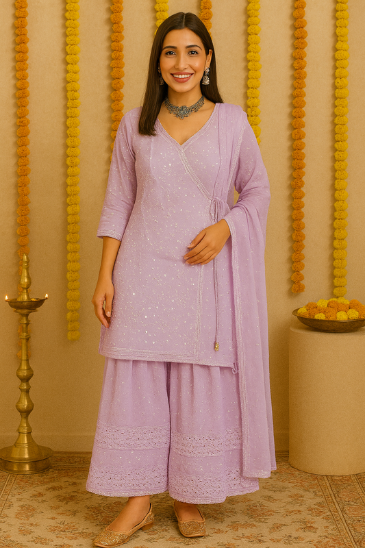 Sitaara Angrakha Sharara Set