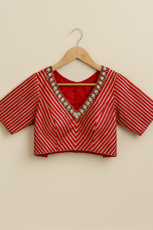 Suhani Red Silk Blouse