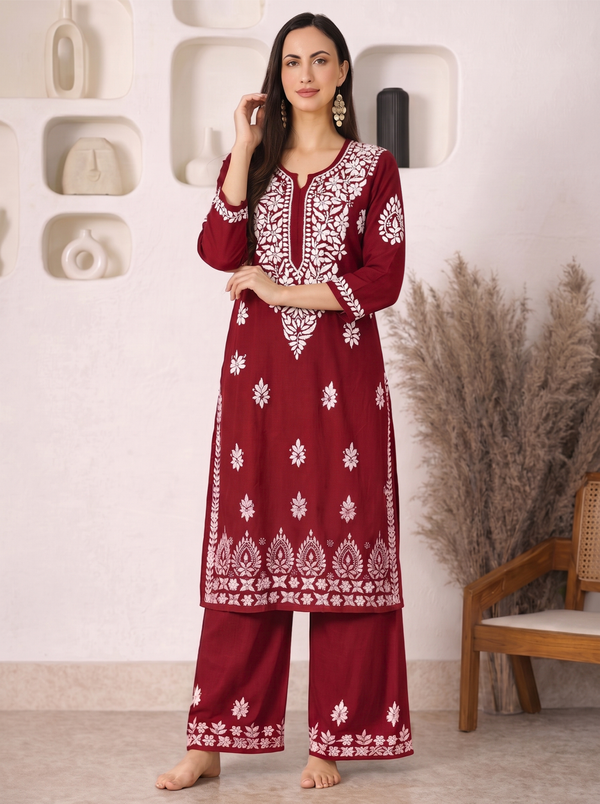 Saisha Modal Maroon Co-ord Set