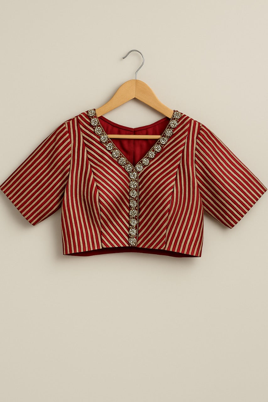 Suhani Red Silk Blouse