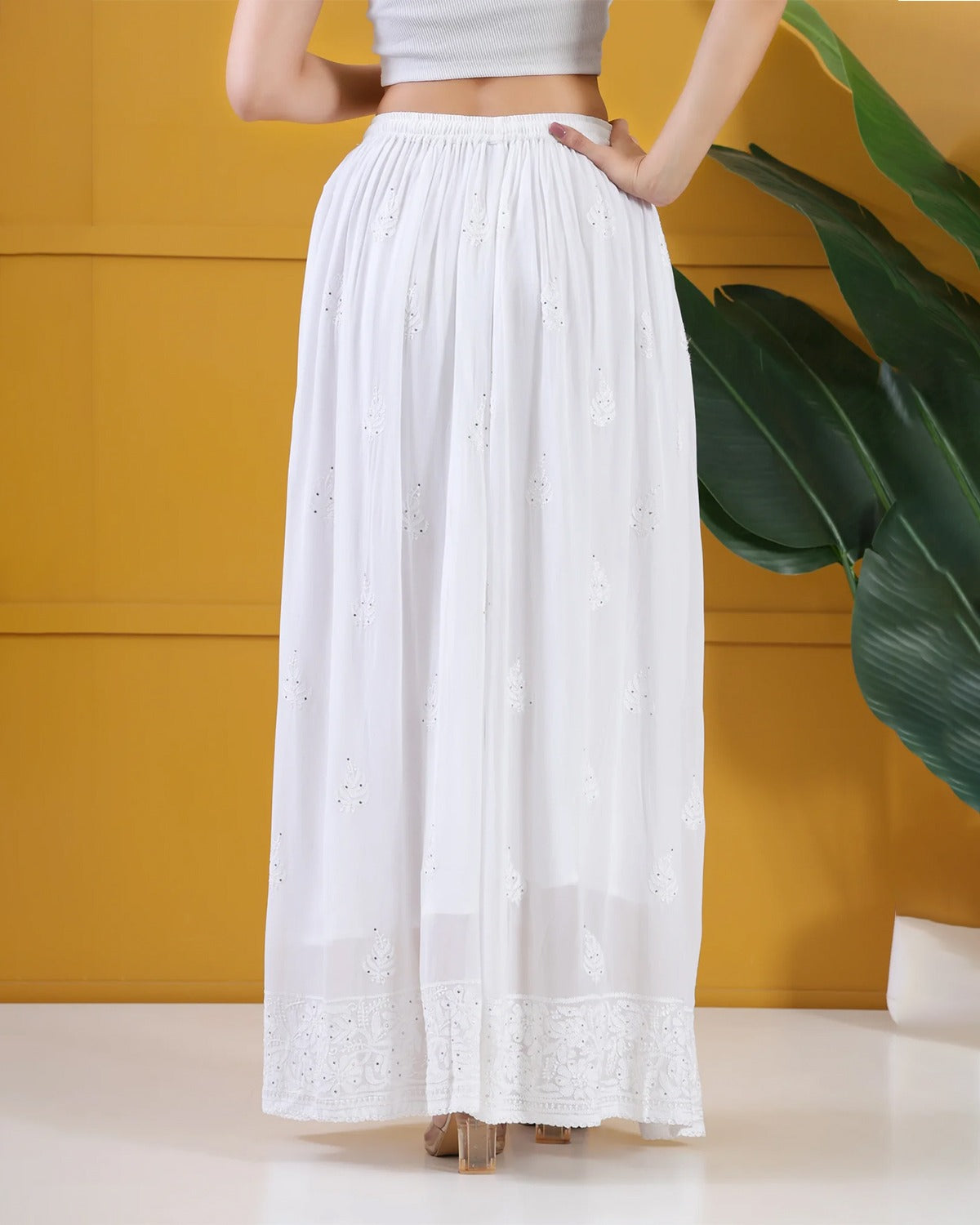 Chikankari Georgette Skirt