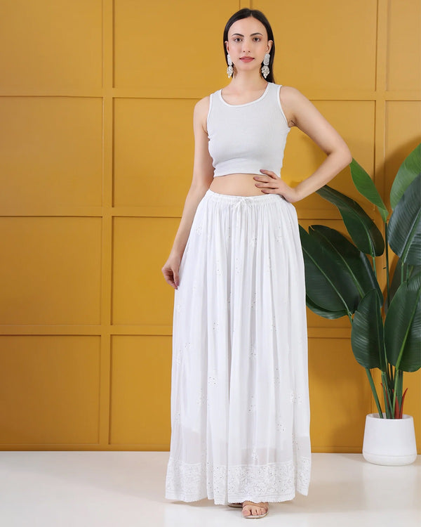 Chikankari Georgette Skirt