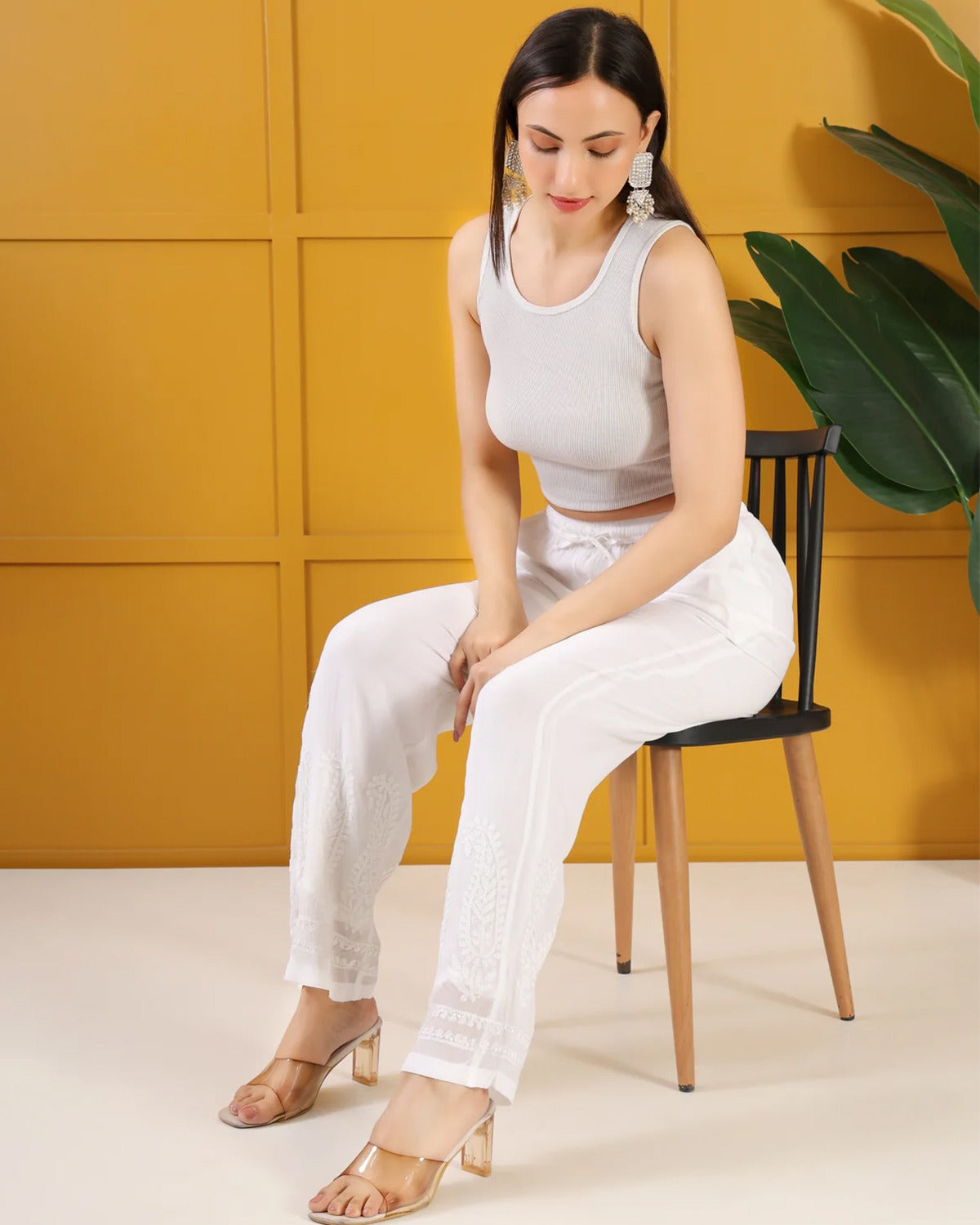Chikankari Georgette Pant