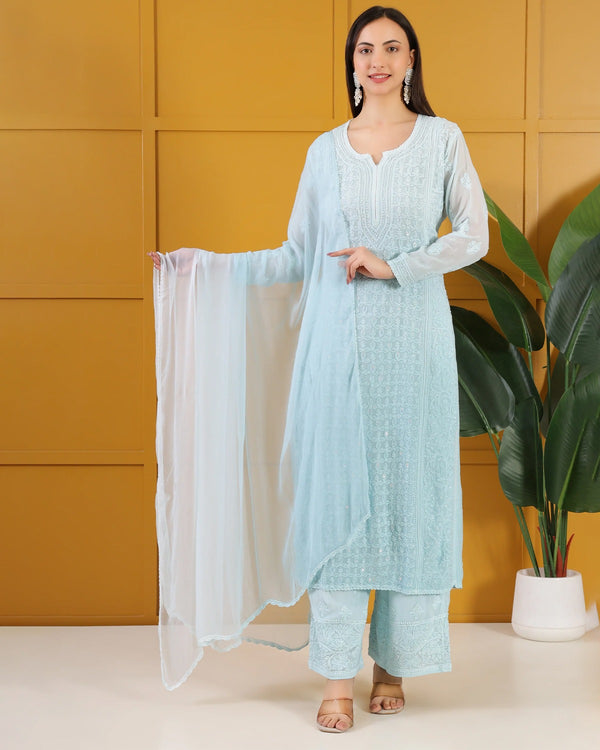 Roshan -e- Shimmer Chikankari Ensemble