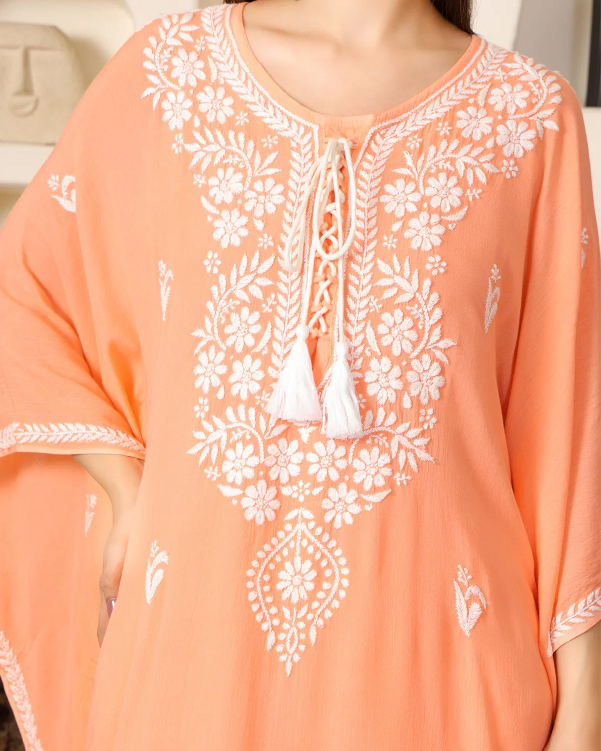 Zaria Rayon Salmon Kaftan
