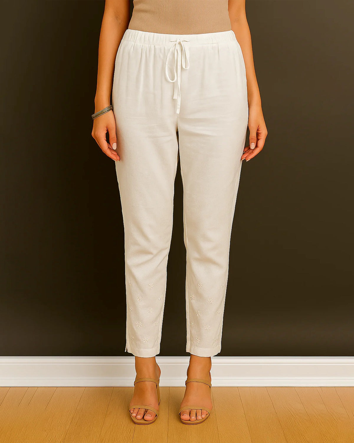 Chikankari Chanderi Pant