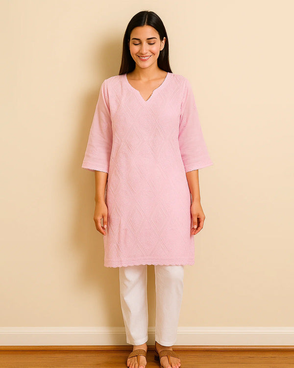 Chikankari Georgette Pastel Kurta