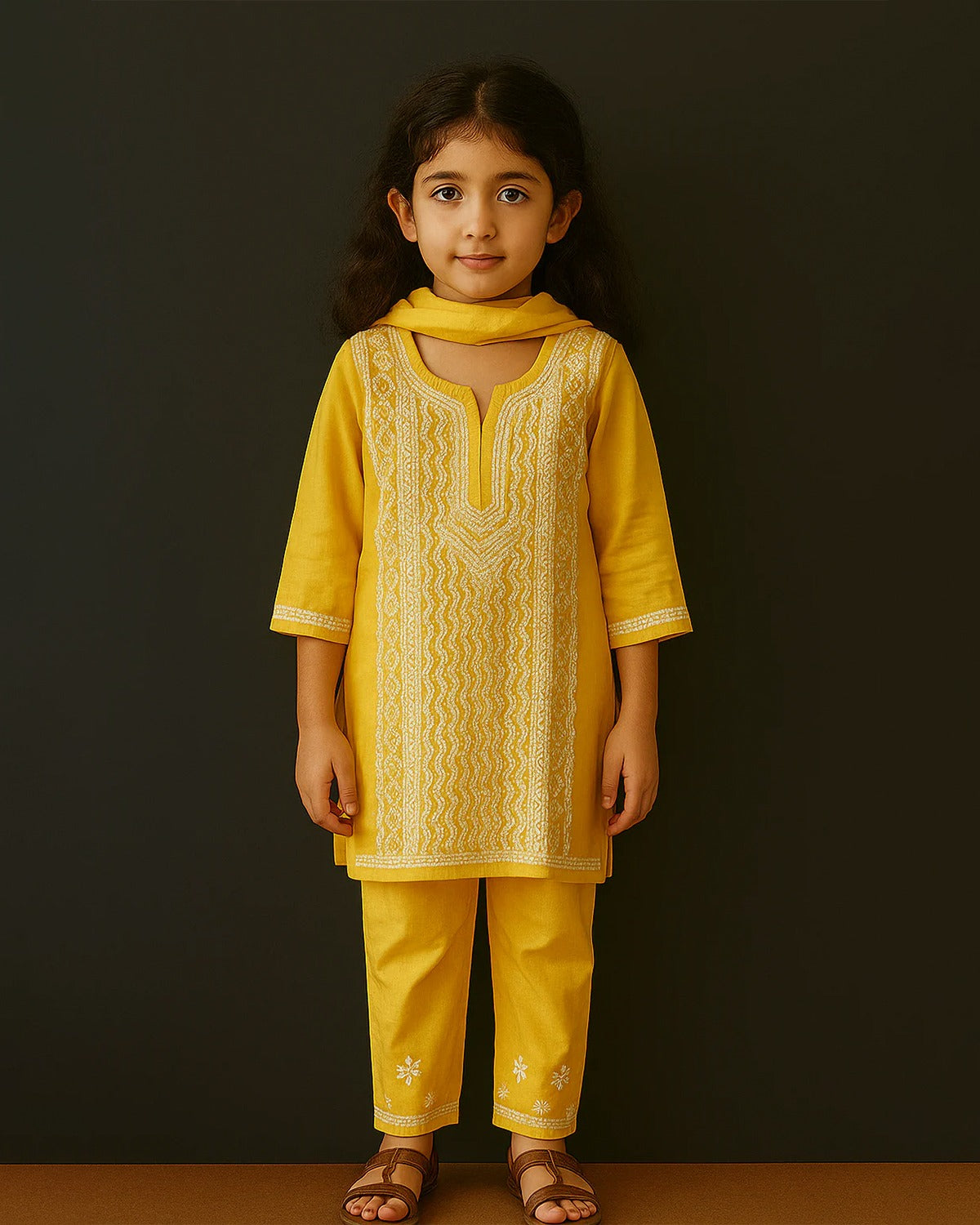 Chikankari Kids Suit Set