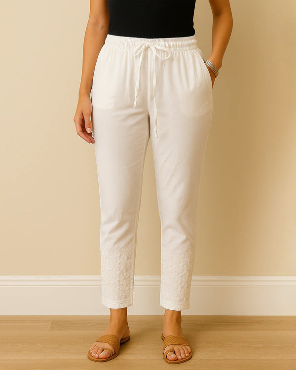 Chikankari Lycra Pants