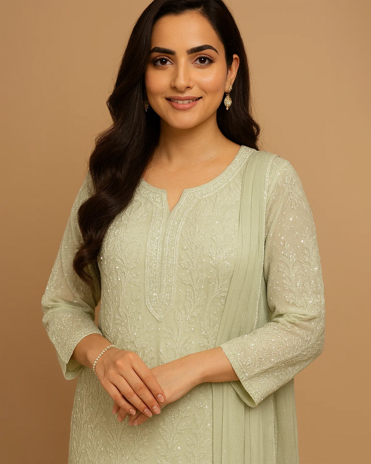 Sage & Shimmer Viscose Sage Suit Set