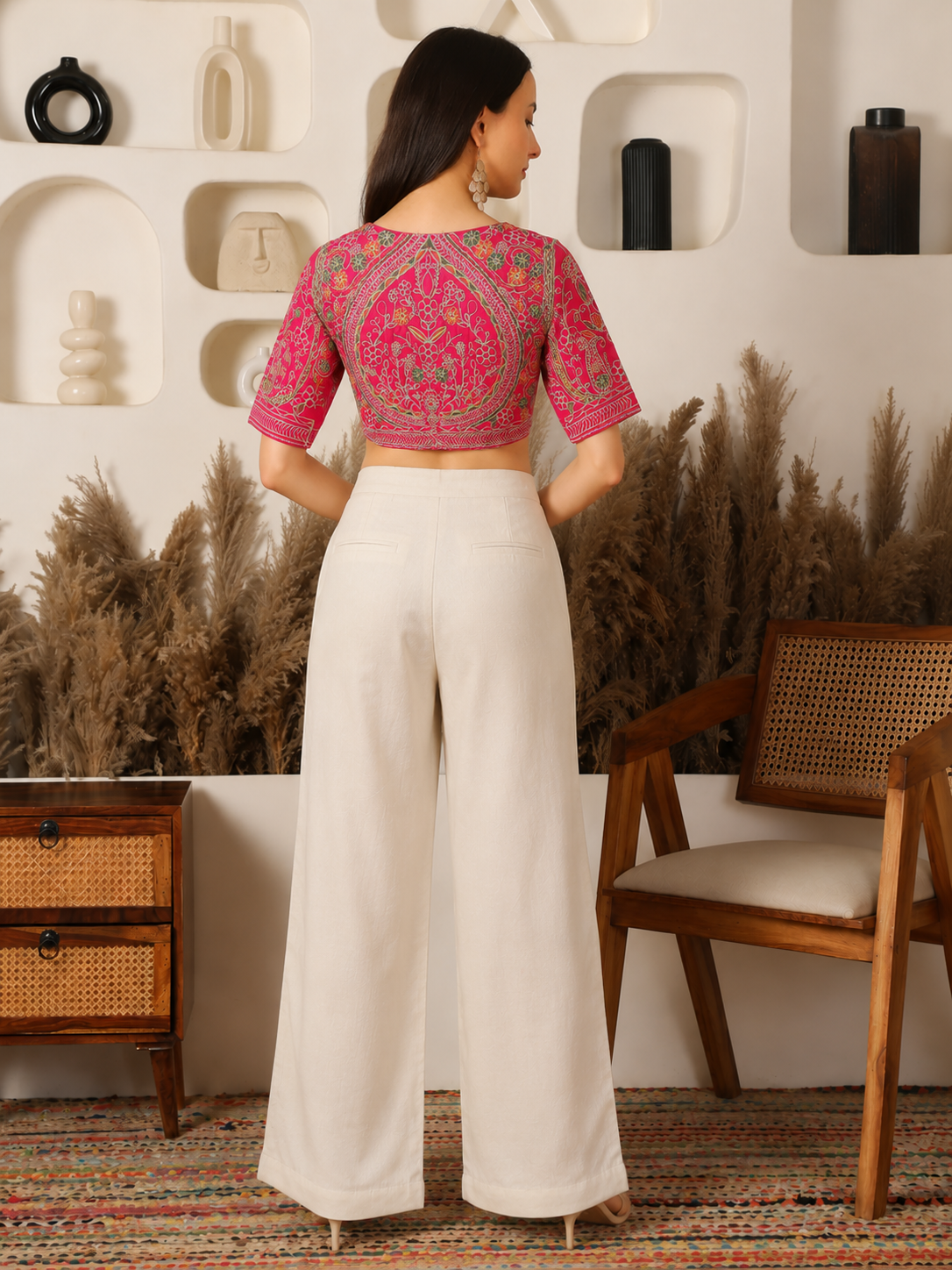Gulabi Dori Silk Dark Pink Blouse